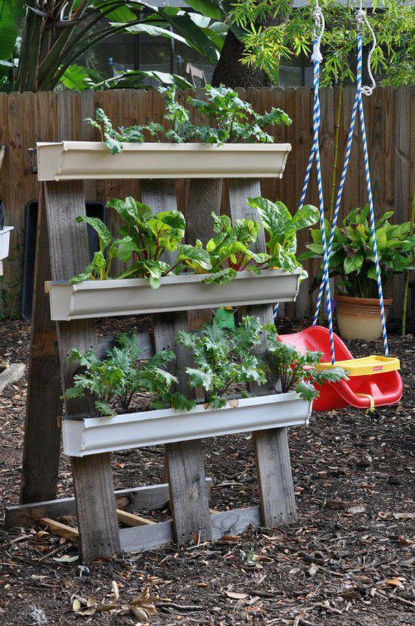 How to Grow a Small Rain Gutter Garden - Digging In The Garden