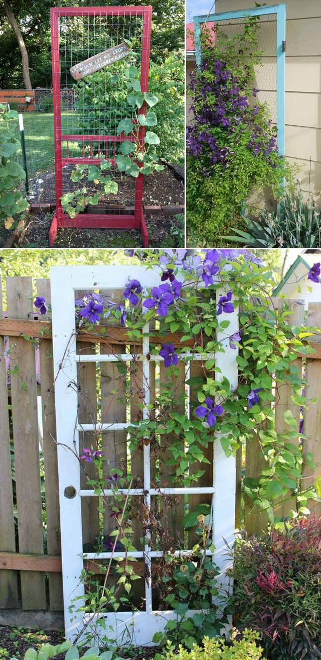 12 DIY Recycled Garden Trellis Ideas
