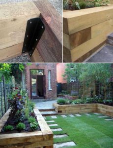 How-to & 19 Ideas for Railway Sleepers Garden Edging