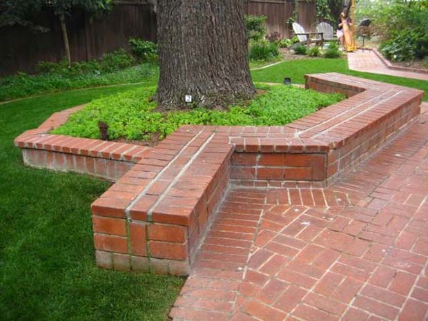 21 Cool And Inspiring Benches Around Trees, Landscaping Around Trees With Bricks