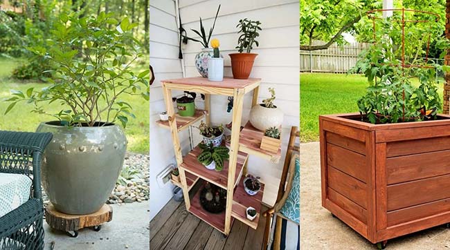 Best 12 DIY Movable Plant Stand Ideas | Rolling Plant Stands