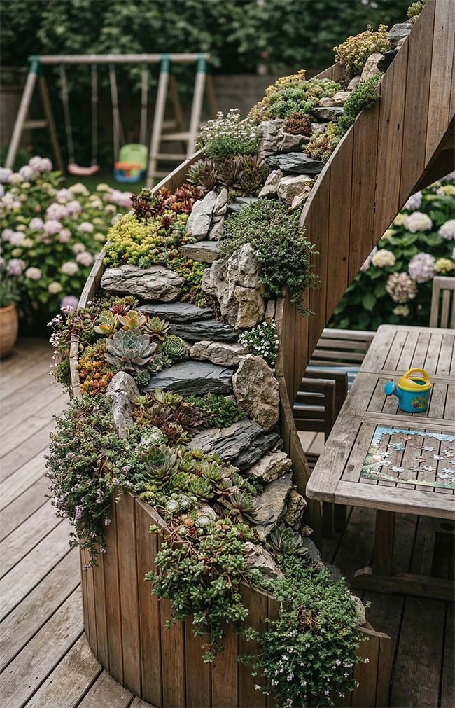 Spiral Staircase Vertical Rock Garden
