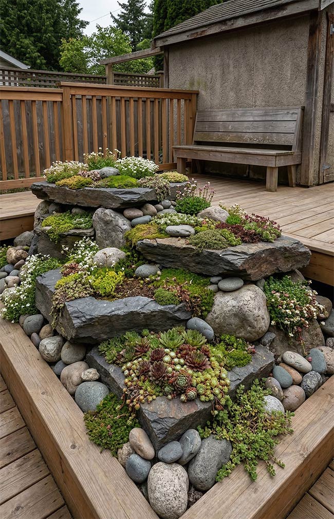 Deck-Integrated Mini Mountainscape