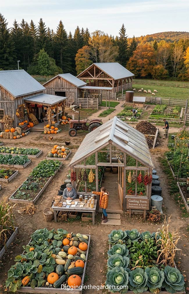 Systematic Grid Vegetable Garden & Poultry Zone