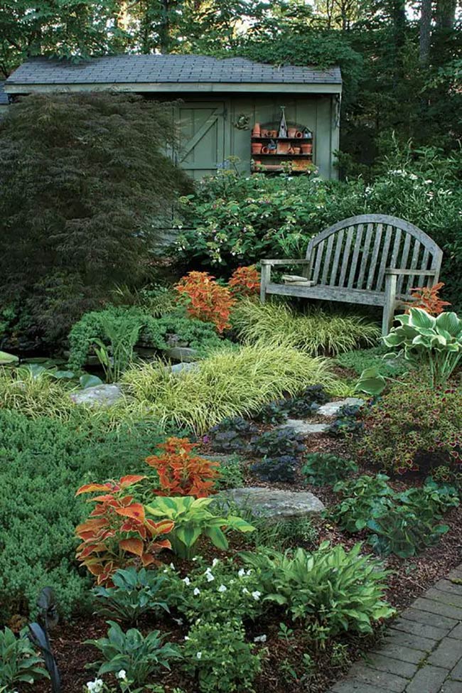 A Serene Pond-Side Bench for a Quiet Shade Garden