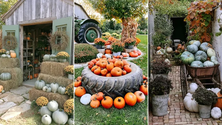 21 Outdoor Pumpkin Displays Inspired by Classic Farm Stands