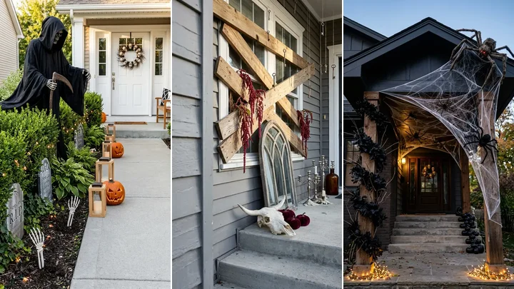 15+ Spooky Halloween Ideas for Decorating a Small Front Porch